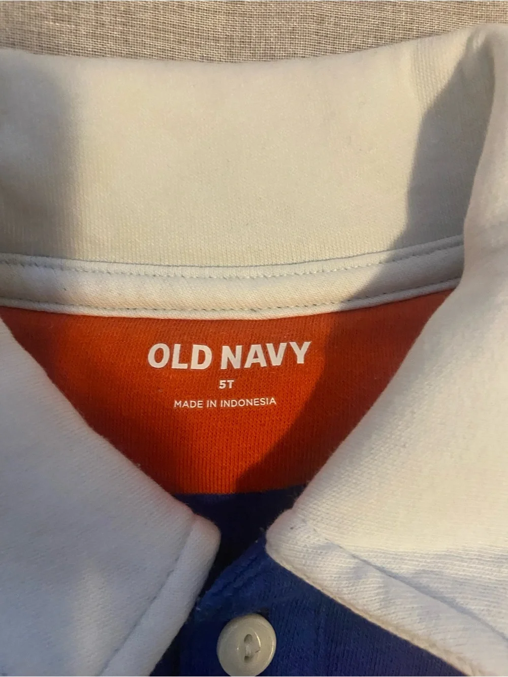 Old Navy Kids Rainbow Stripe Rugby Polo - White Collar, Green Blue Yellow Red
